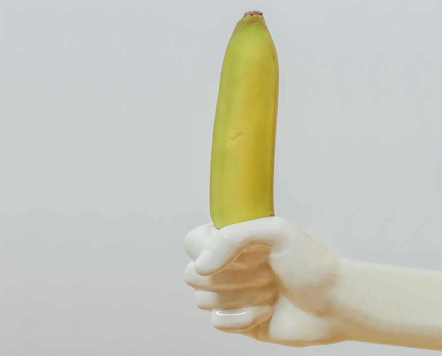 банан сімвалізуе павялічаны член